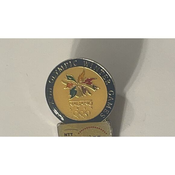 1998 Nagano Winter Winter Olympics Pin Badge Set - Docomo, Novelty, Vintage - Picture 13 of 14
